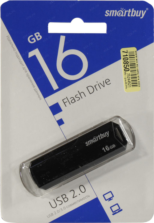 Flash Drive 16Gb SmartBuy Clue <SB16GBCLU-K> USB2.0