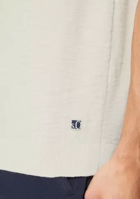 Трикотажная рубашка поло с фактурой пламенной пряжи s.Oliver