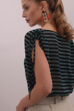 Блейзер из шифона в полоску