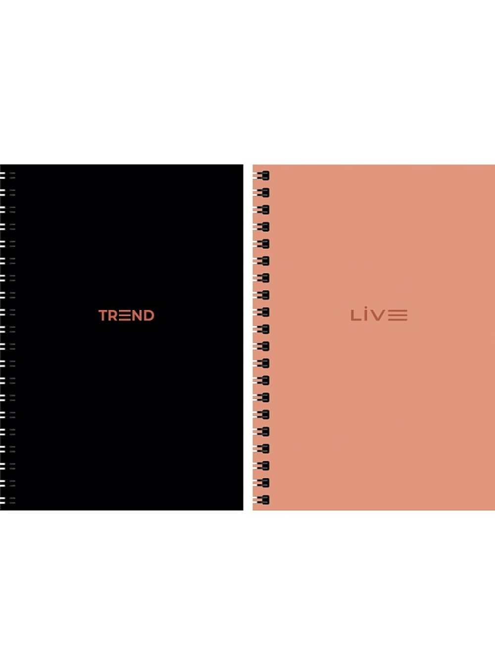 Набор блокнотов 2шт. А5 48л гребень "Два цвета" клетка, + наклейки