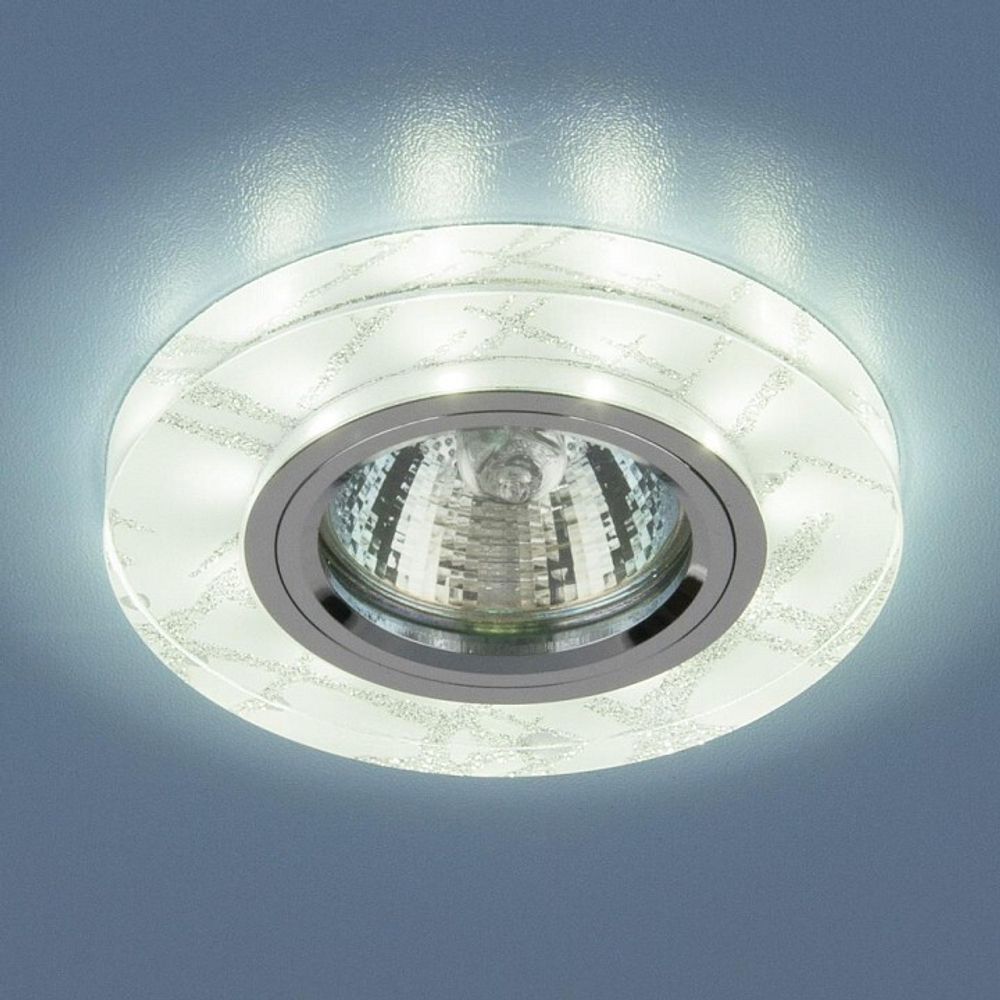 Встраиваемый светильник Elektrostandard 8371 MR16 WH/SL белый/серебро