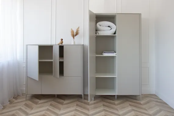 Шкаф Type 2-х створчатый 210х120 см (серо-бежевый)