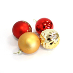 Набор шаров 24шт 7см красный и золотой с орнаментом SYCBF817-002