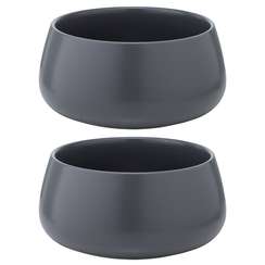 Набор из двух салатников темно-серого цвета из коллекции essential, 800 мл