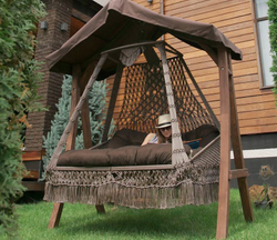 Подвесные плетеные качели СЕАРА (без каркаса)
