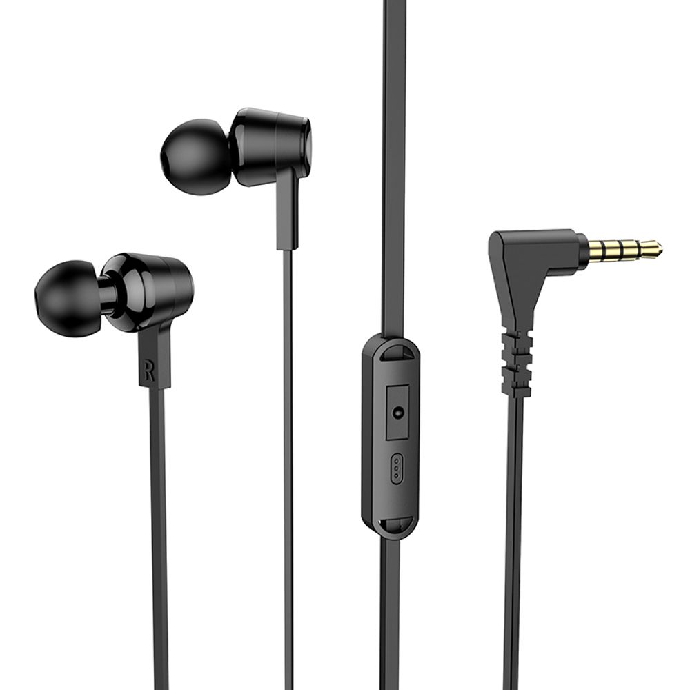 Гарнитура HOCO M86, вакуумные, разъем Jack, кабель 1.2 м Black