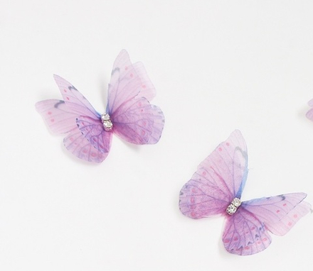 Бабочки шифоновые 3см №30/10шт