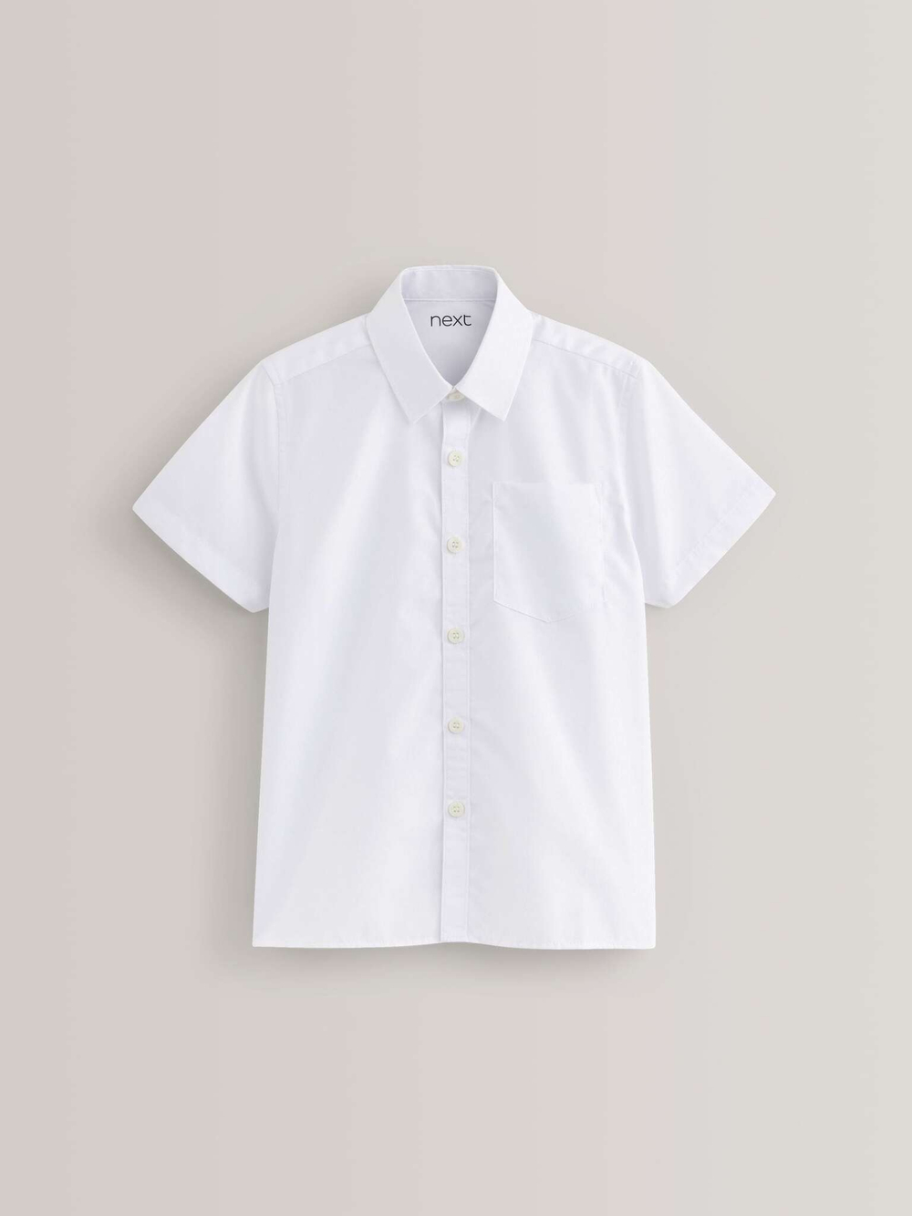 Рубашка с коротким рукавом школьная для мальчика Next M13-622, 5 шт., Белый