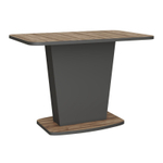 Стол кухонный обеденный раздвижной Цемент светлый/Белый Комфорт 110(145)х68х75 см