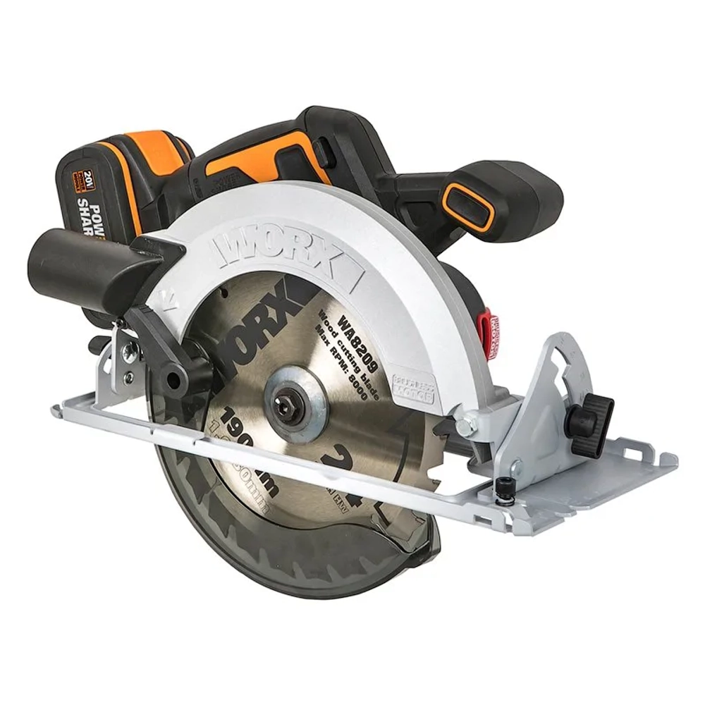 WORX WX520 циркулярная пила аккумуляторная бесщеточная (1 x 4 Ач, ЗУ)