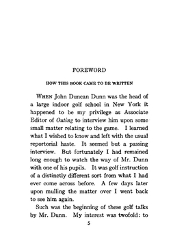 Intimate golf talks | Dunn John Duncan