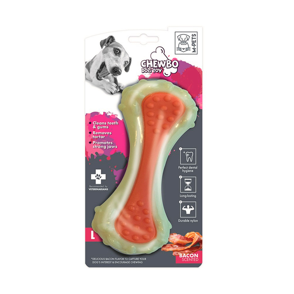 Игрушка M-PETS кость"CHEWBO"с ароматом бекона, нейлон, размер L, 20,2 см для собак