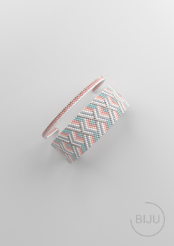 Схема PEYOTE, Схема браслета мозаичное плетение, узор из Miyuki Delica 11/0, файл PDF, №161