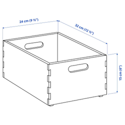 IKEA UPPDATERA  (ИКЕА УППДАТЕРА)  -  Контейнер, светлый бамбук, 24x32x15 см