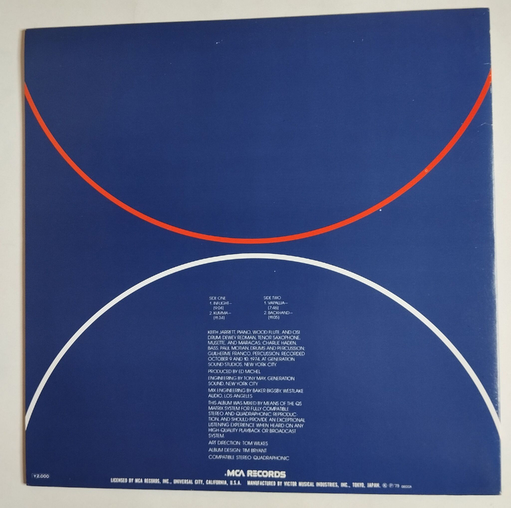 Винтажная виниловая пластинка LP Keith Jarrett Backhand (Japan 1980) (No Obi)