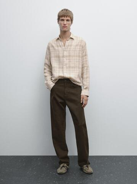 Massimo Dutti Зауженные джинсы, коричневый