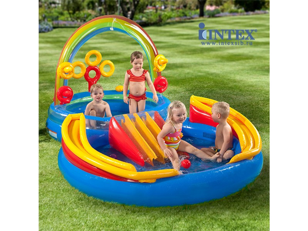 Игровой центр с бассейном и горкой 297 х 193 х 135 см.