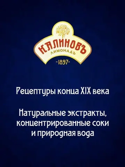 Калиновъ Лимонадъ Винтажный Тархунъ, газированный, в стекле, 0,5 л