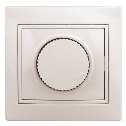 Светорегулятор Intro Plano 1-401-02 (диммер) поворотный, 600Вт 230В, IP20, СУ, Plano, слоновая кость