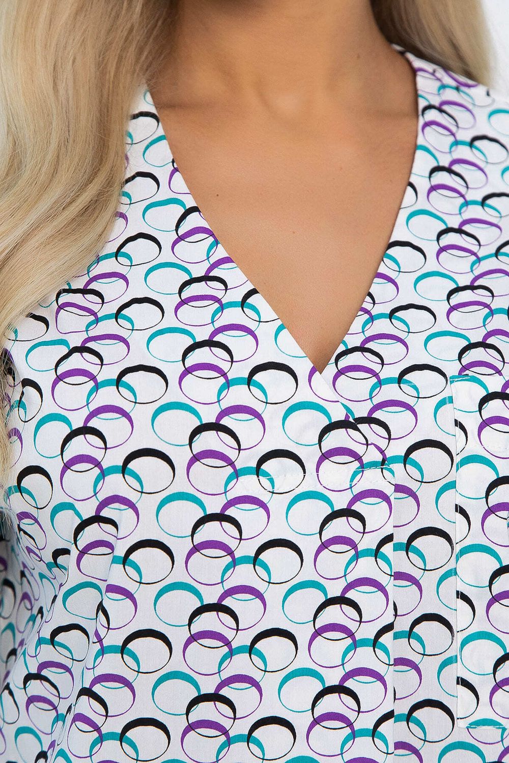 Блуза Статица (бело-сиреневая) Б13774-16М LT Collection