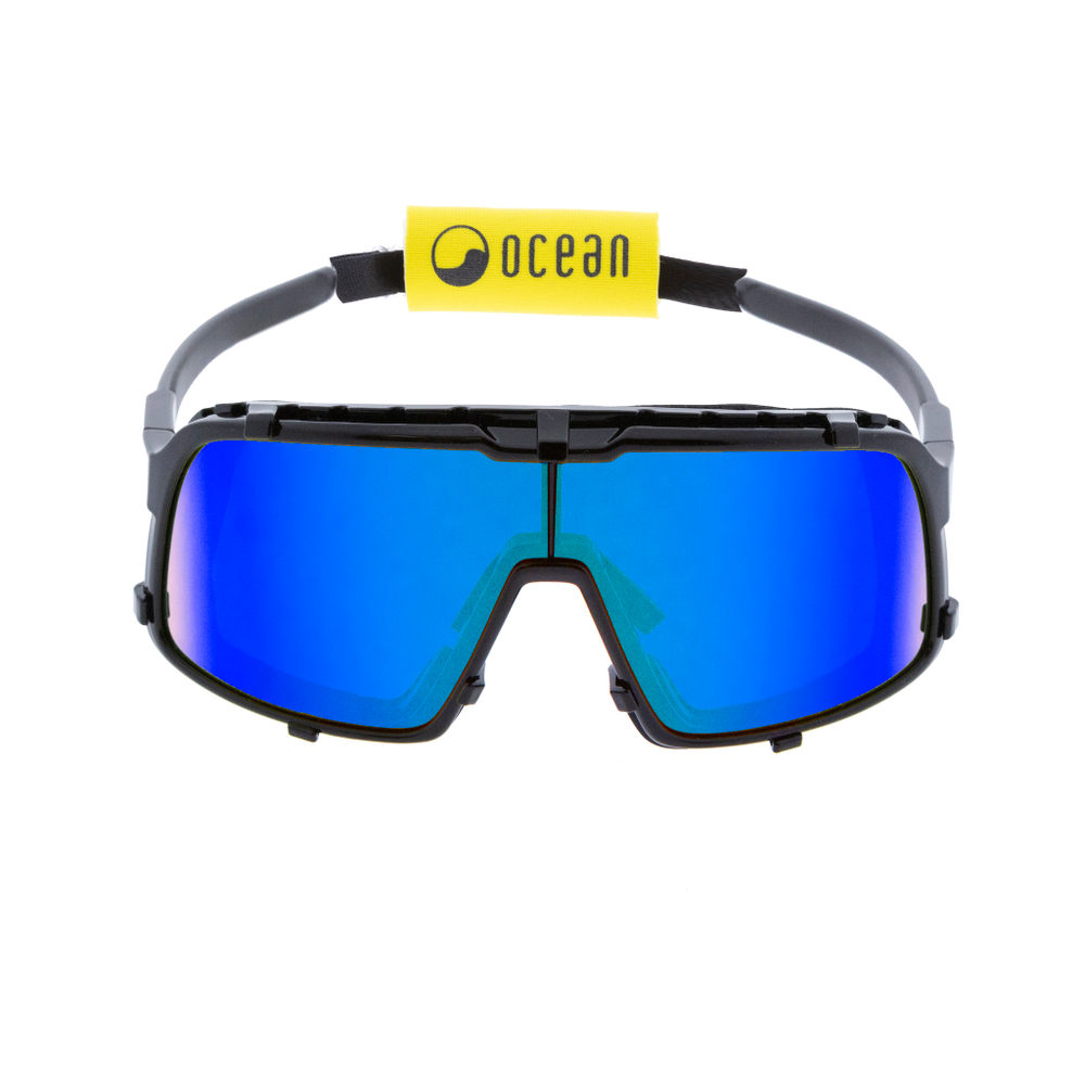 Спортивные очки OCEAN Leucate Matte black / Blue revo lenses
