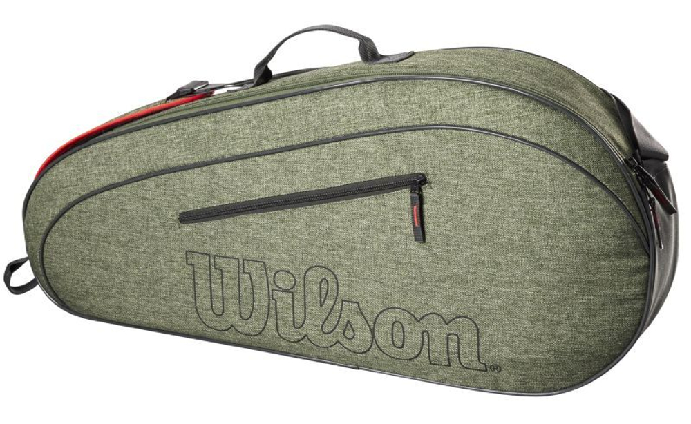 Сумка теннисная Wilson Team 3 PK Racket Bag - heather green