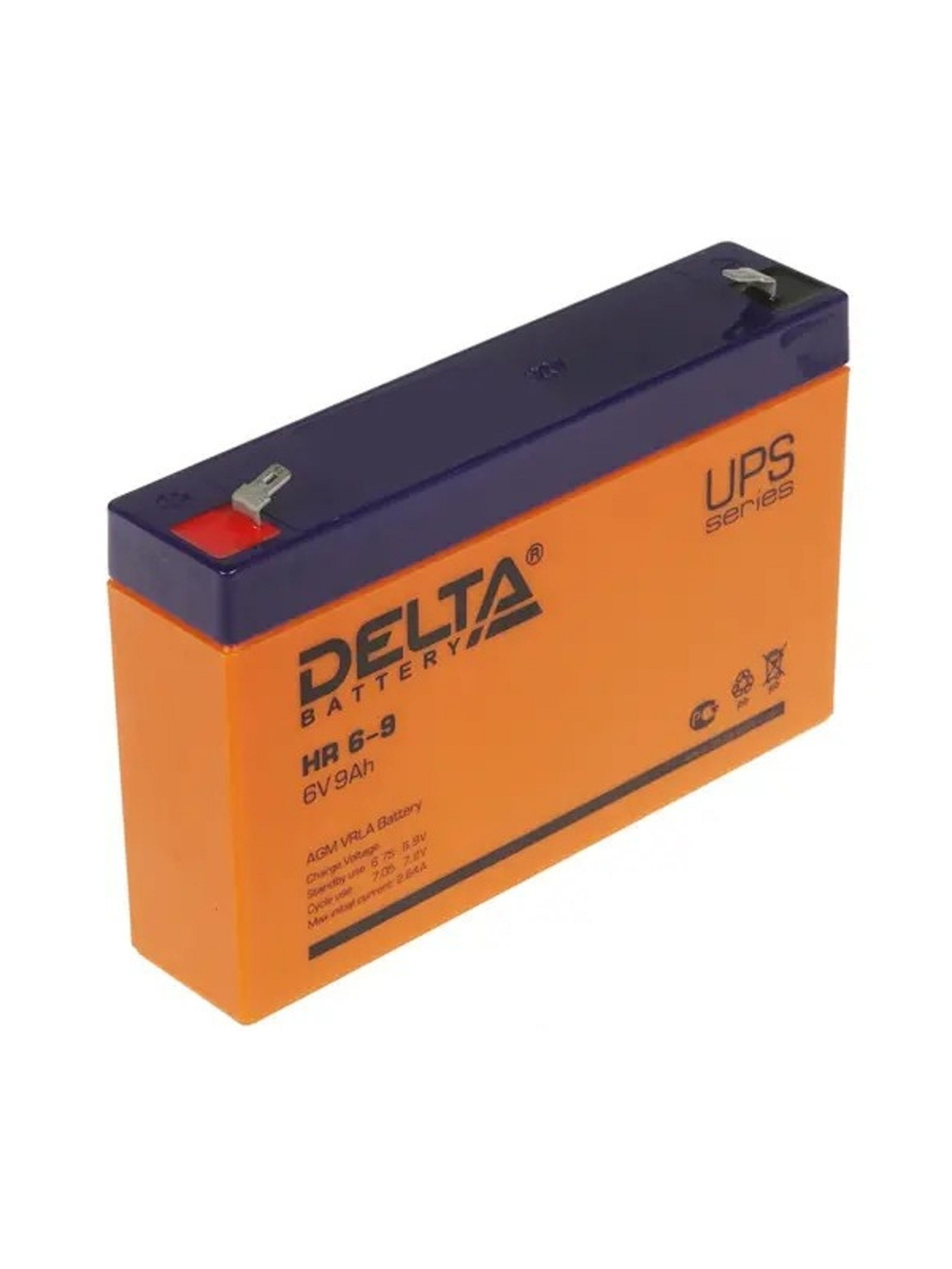 Delta HR 6-9 (9 А\ч, 6В) свинцово- кислотный аккумулятор