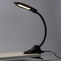Настольный светильник ЭРА NLED-478-8W-BK светодиодный на прищепке черный | Светодиодные настольные лампы