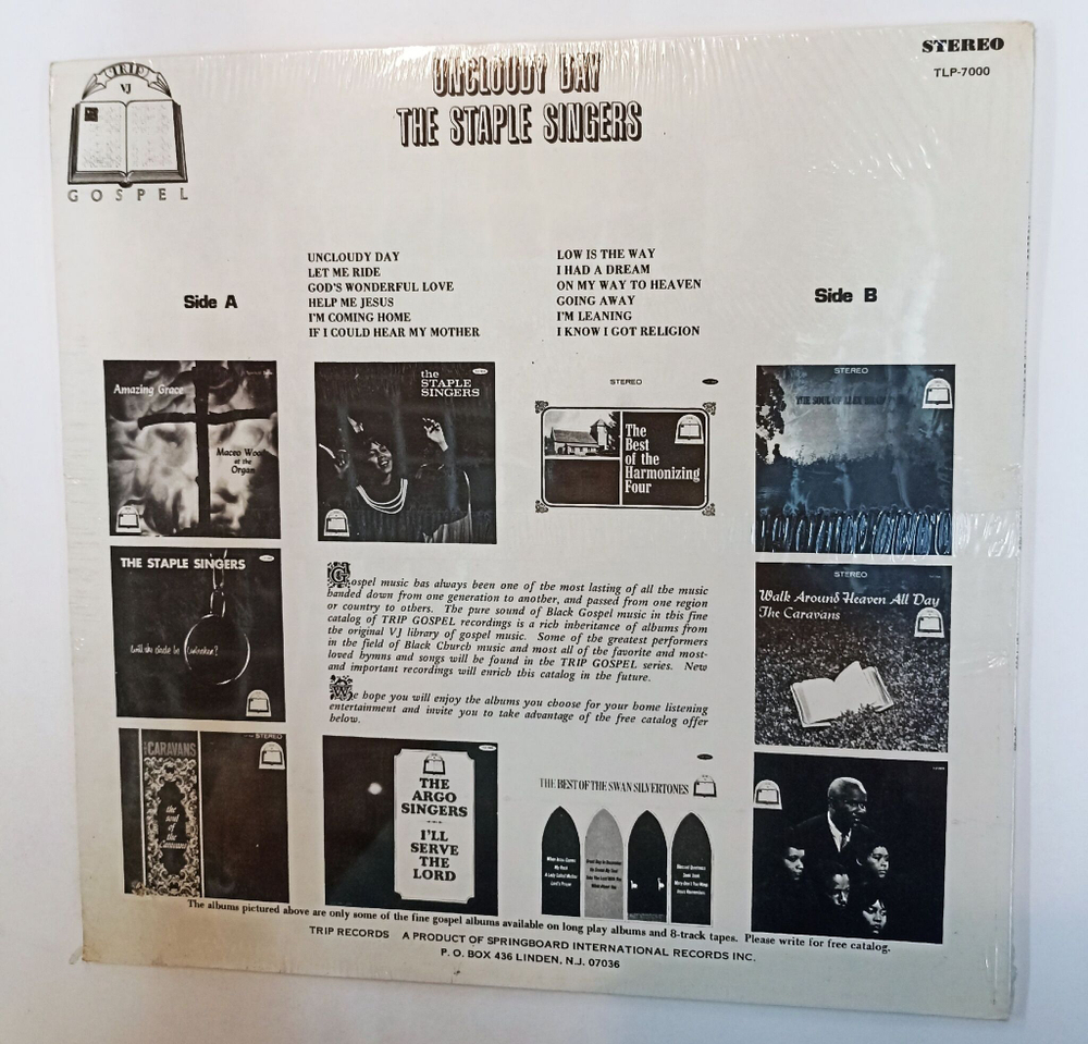 Винтажная виниловая пластинка LP The Staple Singers Uncloudy Day (USA 1970) (Sealed)