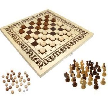 Настольная игра Шахматы, шашки, нарды 3 в 1