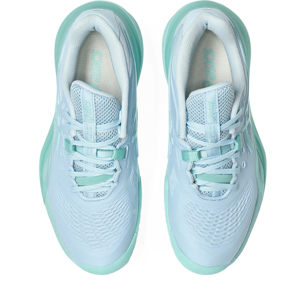 Женские Кроссовки теннисные Asics Gel-Resolution X - light blue/oasis green