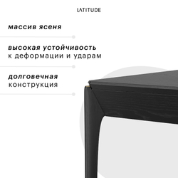 Стол обеденный aska, 85х85 см, черный