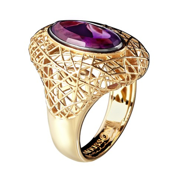 Кольцо с Аметистом, R0260-2/5