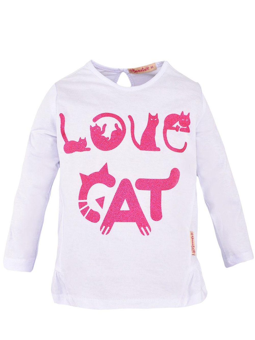 Лонгслив д/дев р.92 бел (Bonito) BK952K