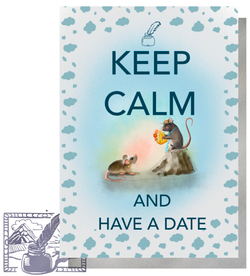 Открытка почтовая. Keep calm and have a date.