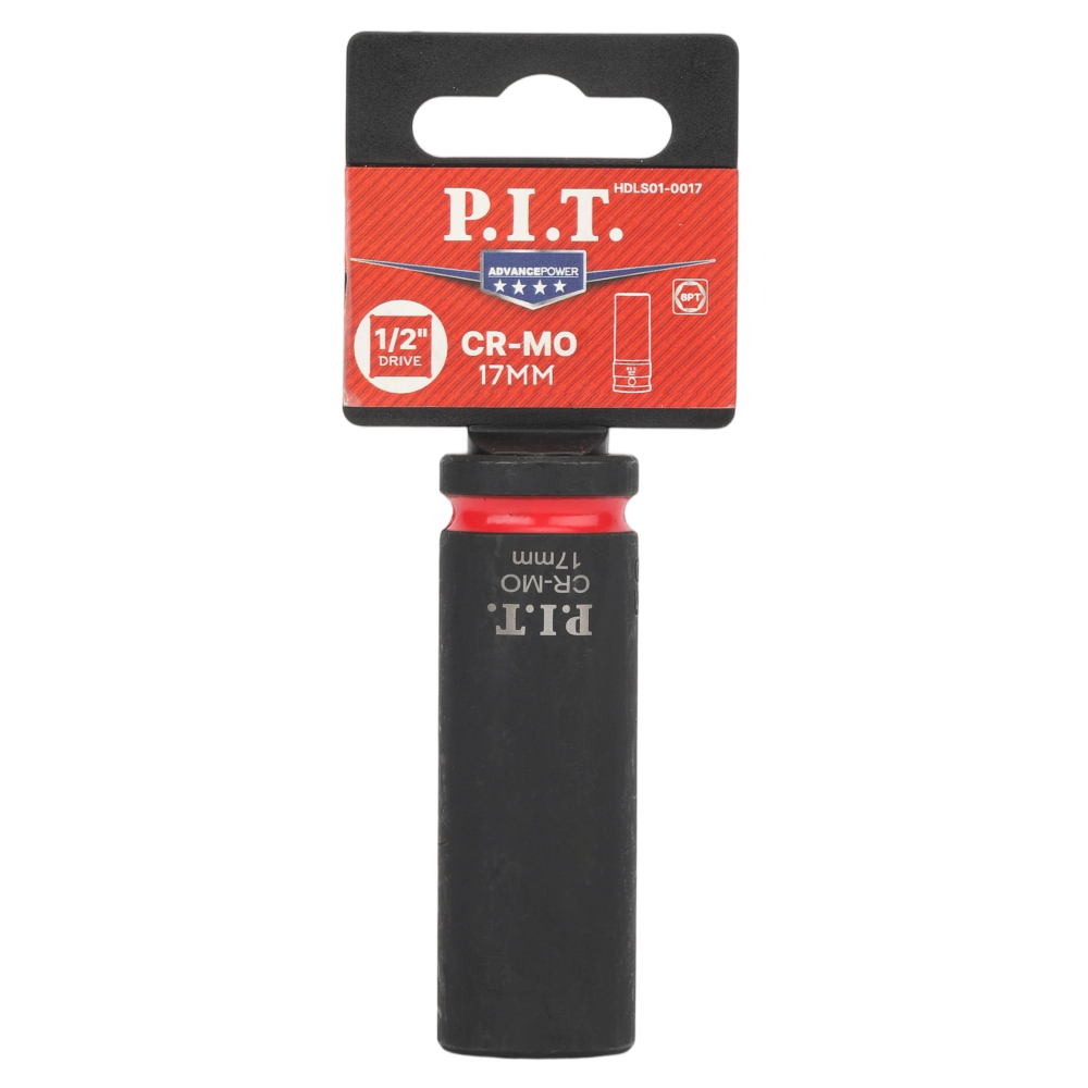 Головка торцевая ударная P.I.T. ADVANCE HDLS01-0017 (HEX 17мм, 1/2", макс. 160Нм 52х78мм, 42CrMo)