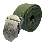 Текстильный ремень со стальной пряжкой "ЧВК Вагнер – Кровь Честь Родина Отвага"