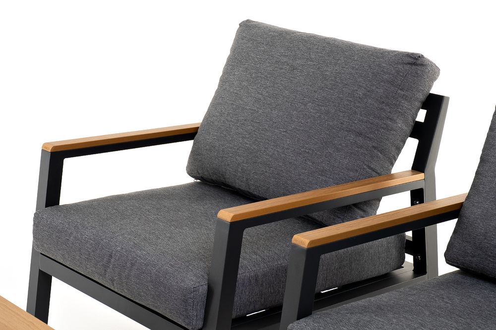 "Камелия" лаунж-зона 4-местная из алюминия, цвет темно-серый