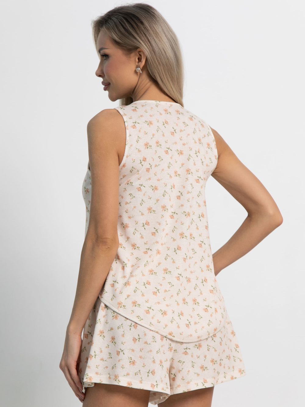 Костюм домашний с шортами Мила (бежево-розовый) К15214-1М LT Collection