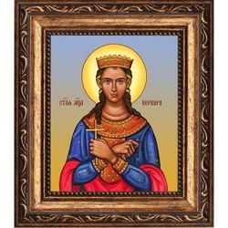 Керкира Керкирская, дева, мученица. Икона на холсте.