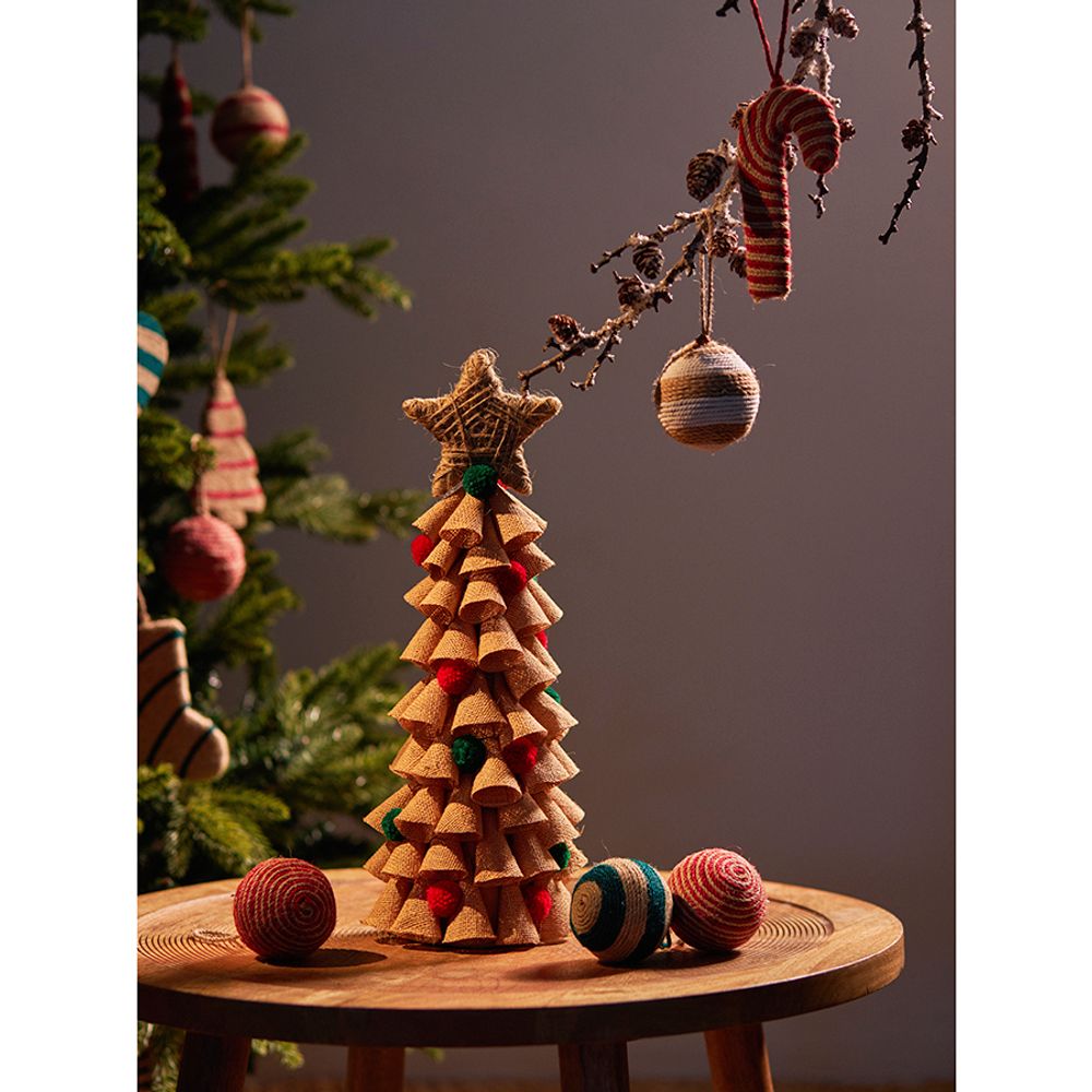 Декор новогодний Classics из джута и гофрированного картона из коллекции New Year Essential, 41,5 см