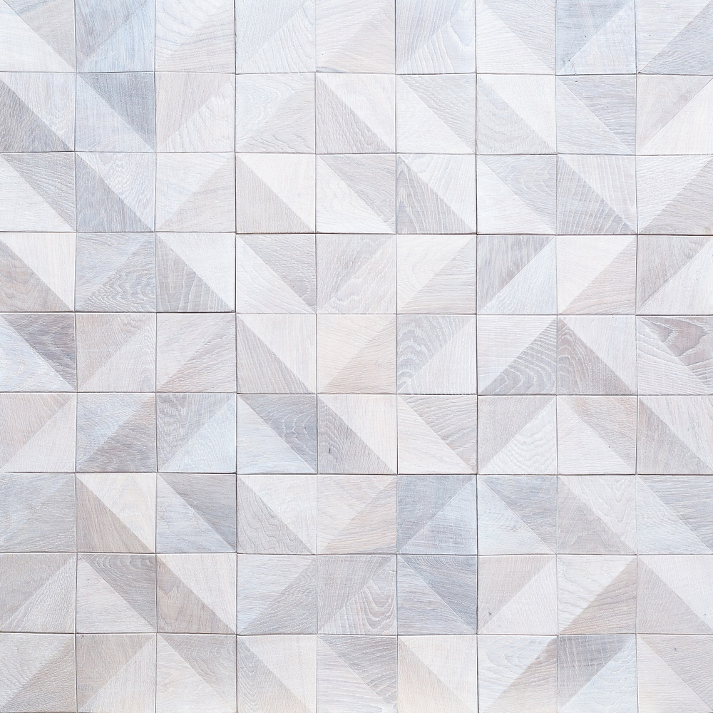 Деревянная мозаика для стен Wood Mosaic Аравия белая