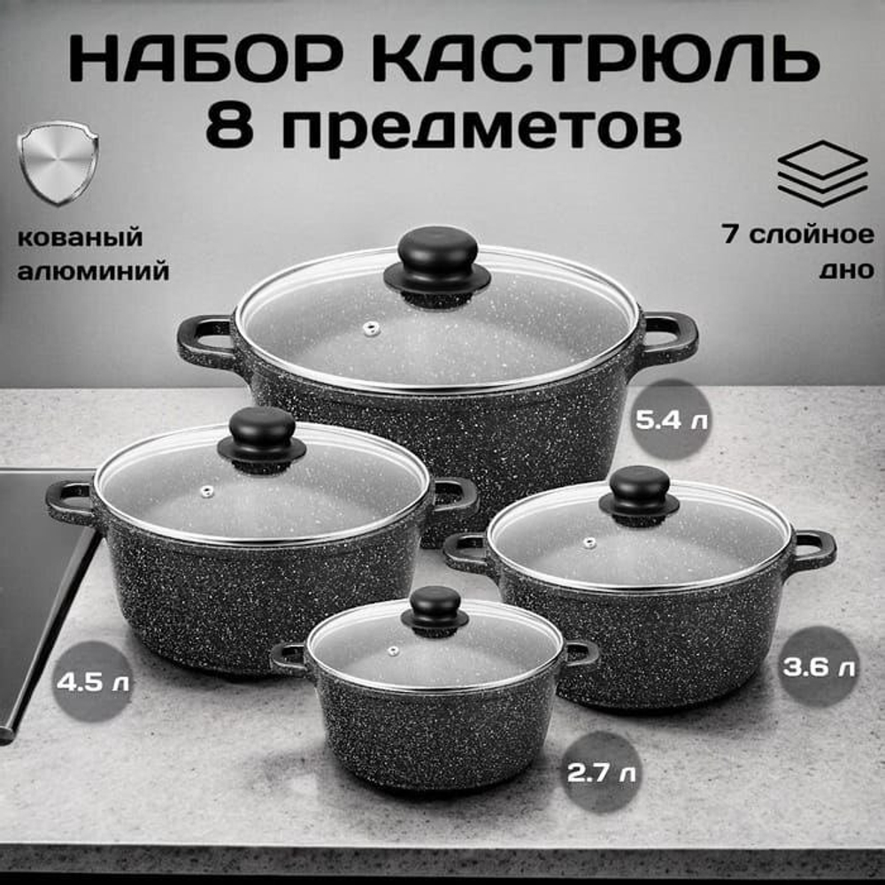Набор кастрюль (8 предметов)