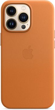 Чехол Apple Leather Case with MagSafe for iPhone 13 Pro, «золотистая охра»