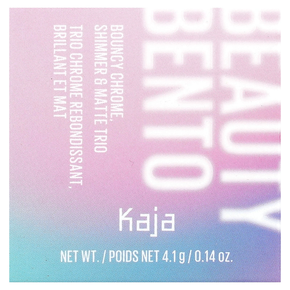Kaja, Beauty Bento, Bouncy Chrome, трио теней для век с мерцающим и матовым оттенком, сиреневый букет, 4,1 г (0,14 унции)