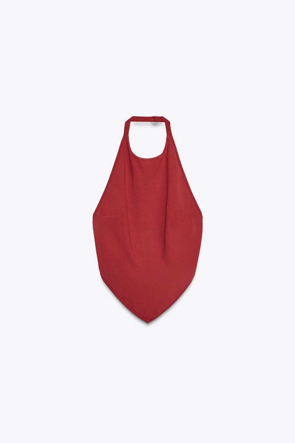 ZARA ТОП С ГОРЛОВИНОЙ ХАЛТЕР И ОТКРЫТОЙ СПИНОЙ, КРАСНЫЙ