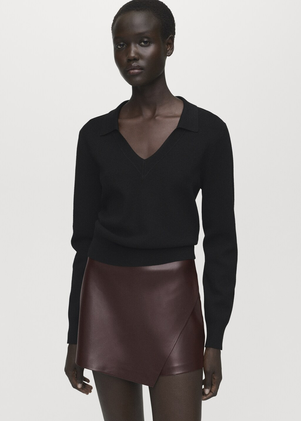 Юбка-брюки из искусственной кожи