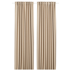 IKEA ANNAKAJSA  (ИКЕА АННАКАЙСА)  -  Шторы, 1 пара, на ленте/бежевые, 145x300 см