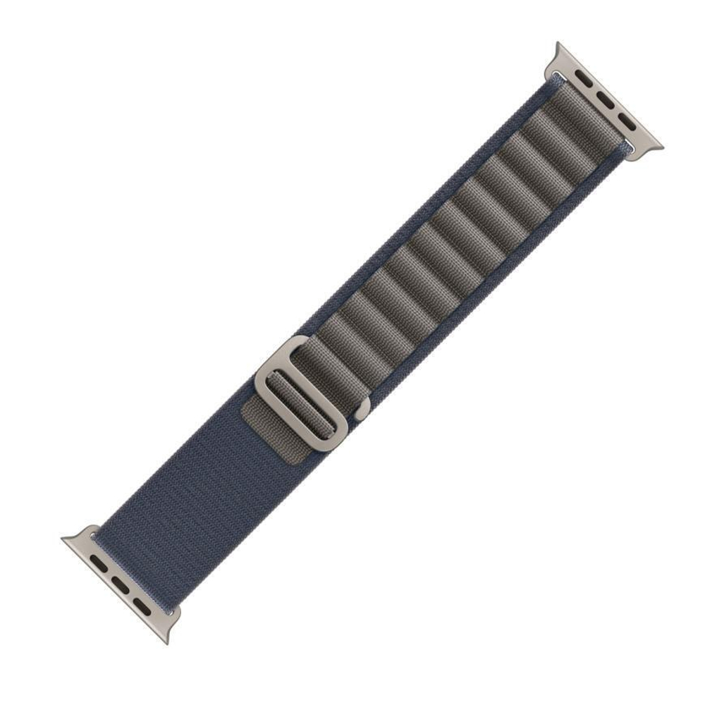 Браслет Apple Alpine Loop, синий со светлой пряжкой, для Apple Watch 44, 45, 46 мм, Ultra и Ultra 2 (дизайн 2023), Средний