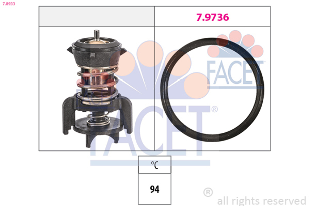 FACET - 78933-FAC - Thermostat, coolant
